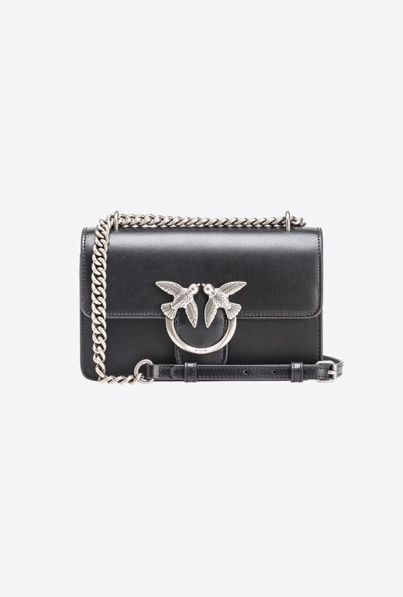 Pinko Mini Love Bag One Simply BLACK-OLD SILVER | SN-PKO32605