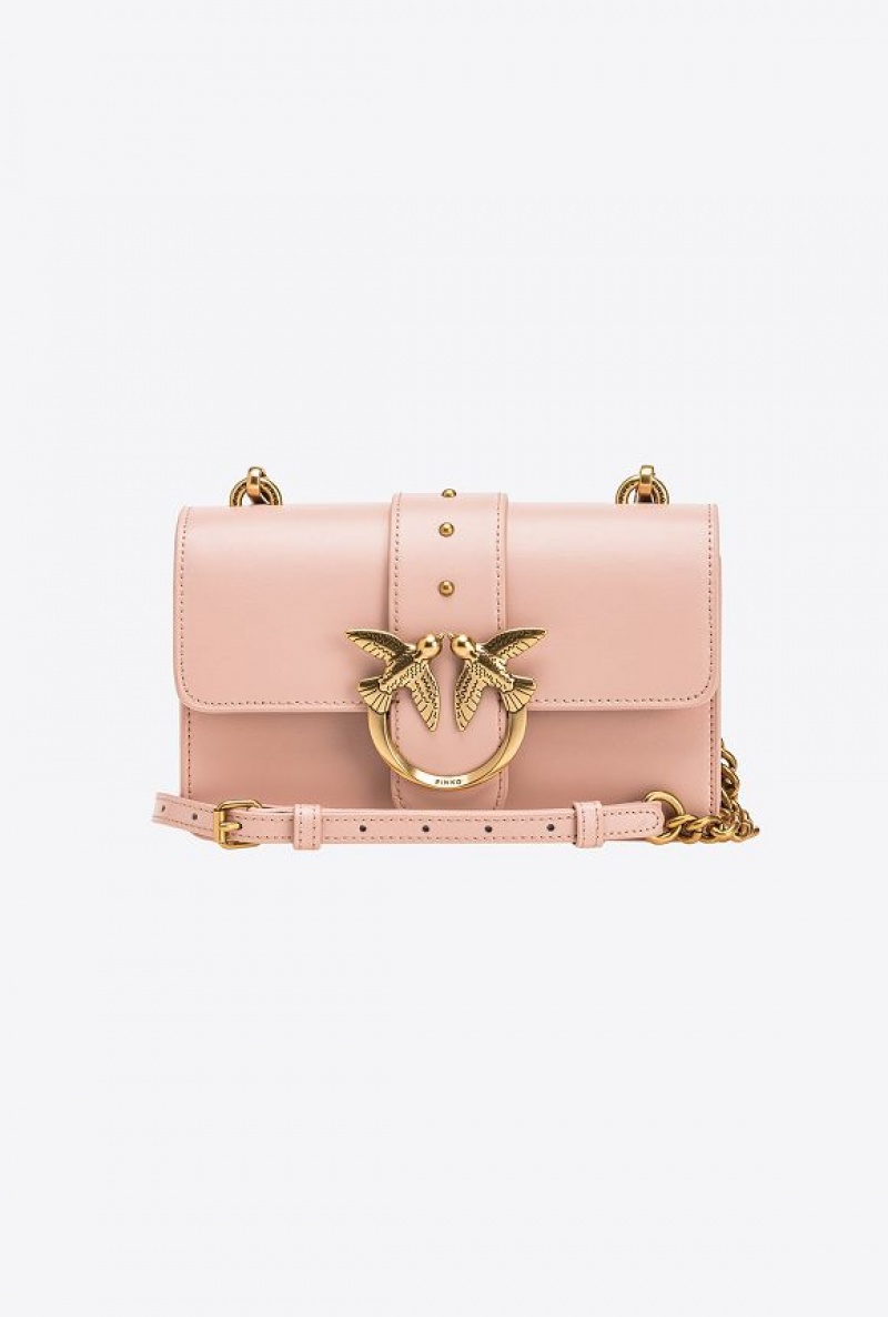 Pinko Mini Love Bag One Simply PINK/DUSTY PINK-ANTIQUE GOLD | SN-PKO32536