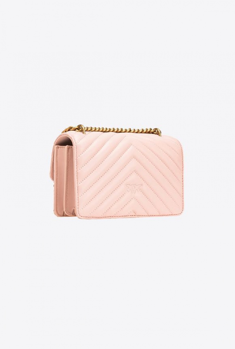 Pinko Mini Love Bag One Simply PINK/DUSTY PINK-ANTIQUE GOLD | SN-PKO32601