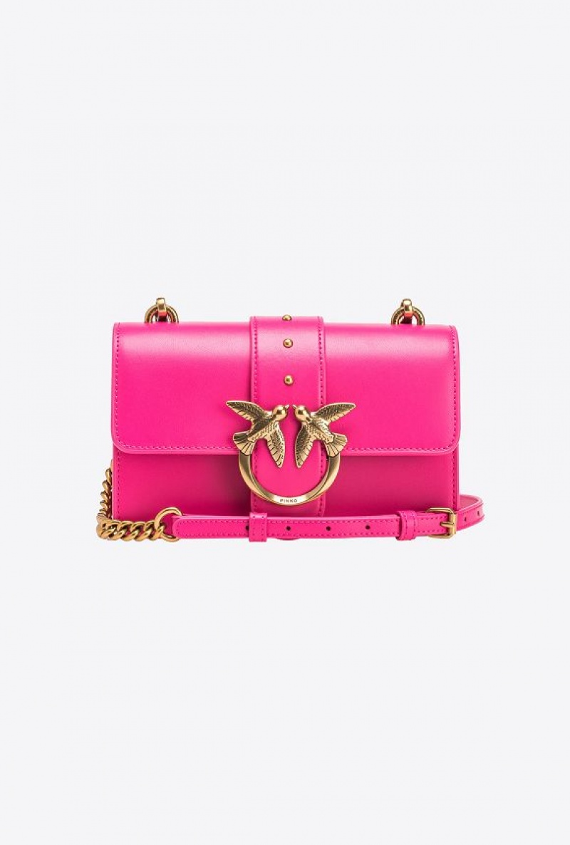 Pinko Mini Love Bag One Simply PINKO PINK-ANTIQUE GOLD | SN-PKO32752