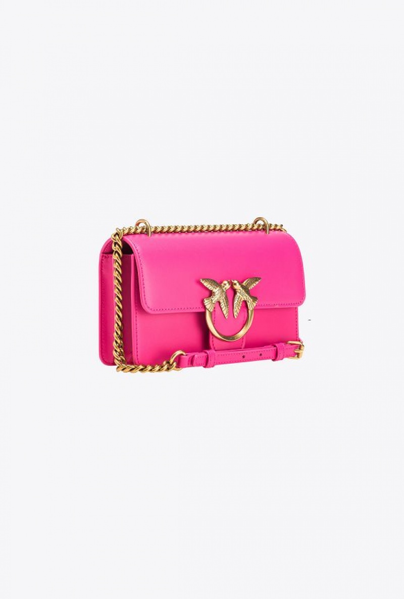 Pinko Mini Love Bag One Simply PINKO PINK-ANTIQUE GOLD | SN-PKO32379