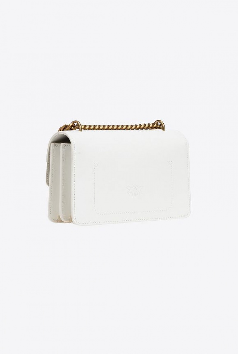 Pinko Mini Love Bag One Simply WHITE+WHITE-ANTIQUE GOLD | SN-PKO32531