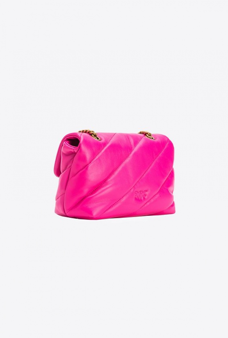 Pinko Mini Love Bag Puff Maxi Quilt PINKO PINK-ANTIQUE GOLD | SN-PKO32490