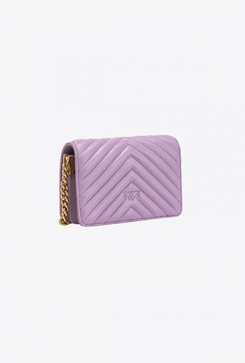 Pinko Mini Love Bag Click Chevron Jewel IRIS-ANTIQUE GOLD | SN-PKO32702