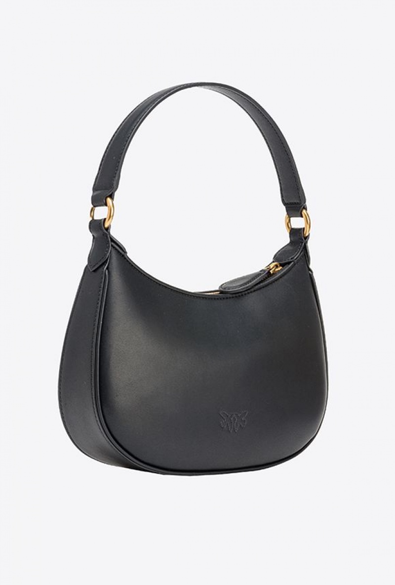 Pinko Mini Love Bag Half Moon Simply BLACK-ANTIQUE GOLD | SN-PKO32586