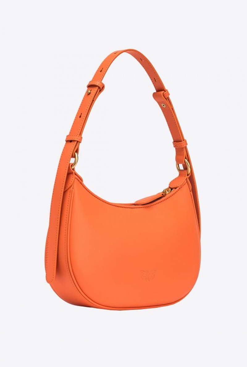 Pinko Mini Love Bag Half Moon Simply ORANGE-ANTIQUE GOLD | SN-PKO32623