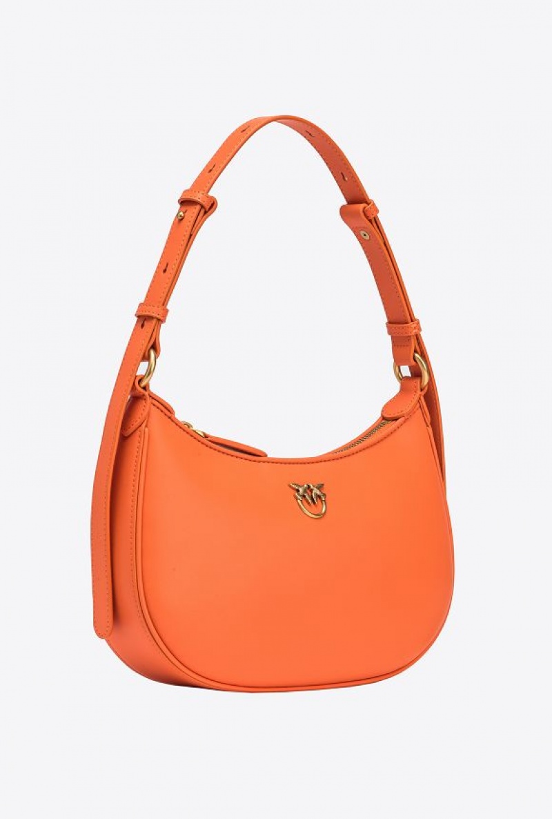 Pinko Mini Love Bag Half Moon Simply ORANGE-ANTIQUE GOLD | SN-PKO32623