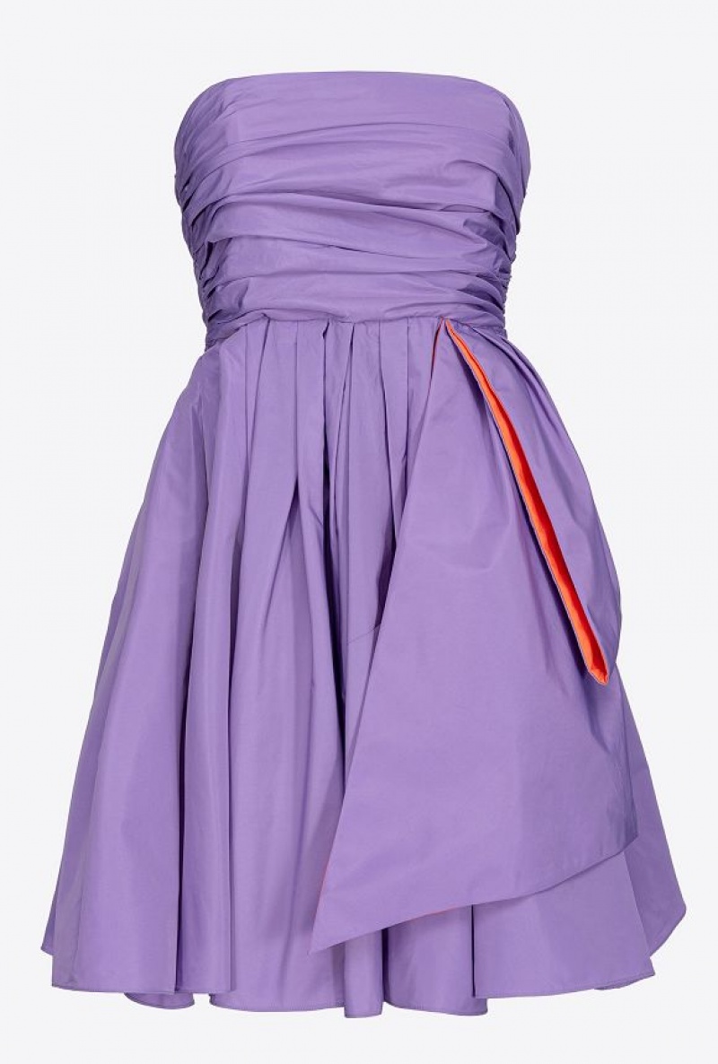 Pinko Mini Taffeta Dress LILAC/ORANGE | SN-PKO33061