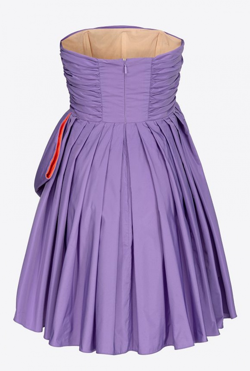 Pinko Mini Taffeta Dress LILAC/ORANGE | SN-PKO33061