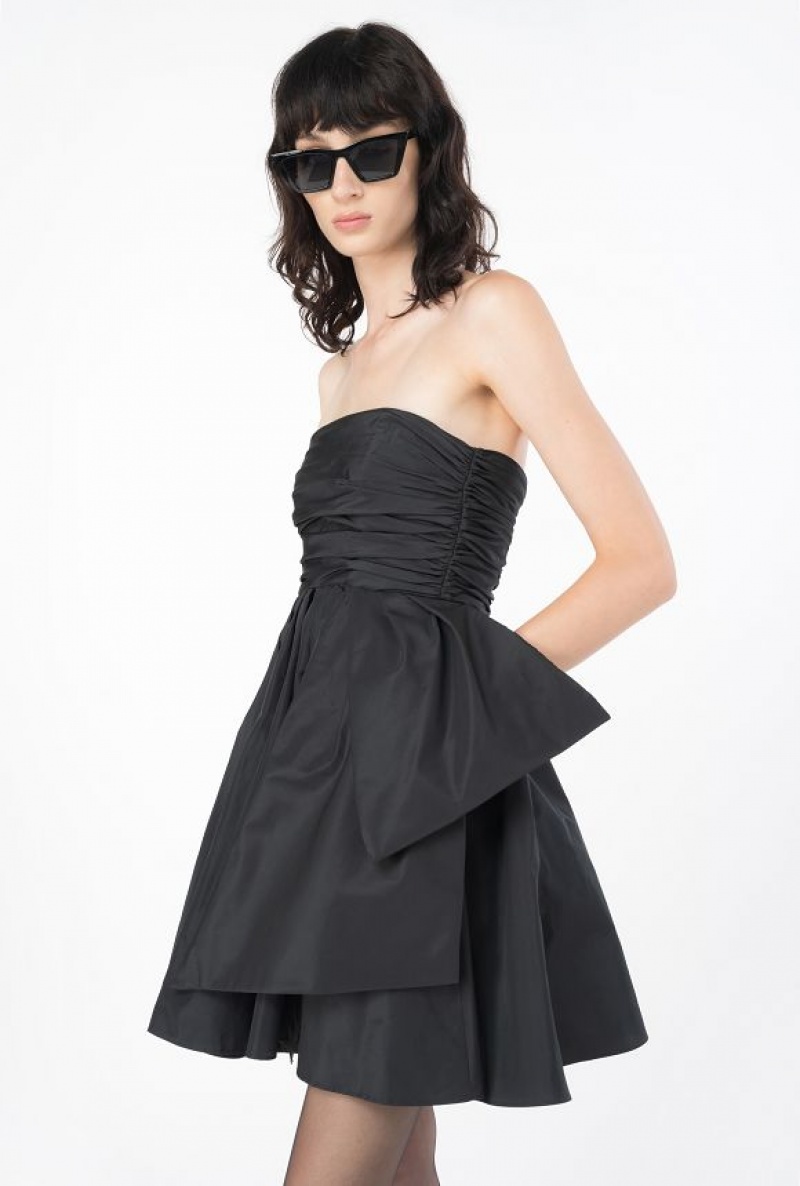 Pinko Mini Taffeta Dress LIMO BLACK | SN-PKO33053