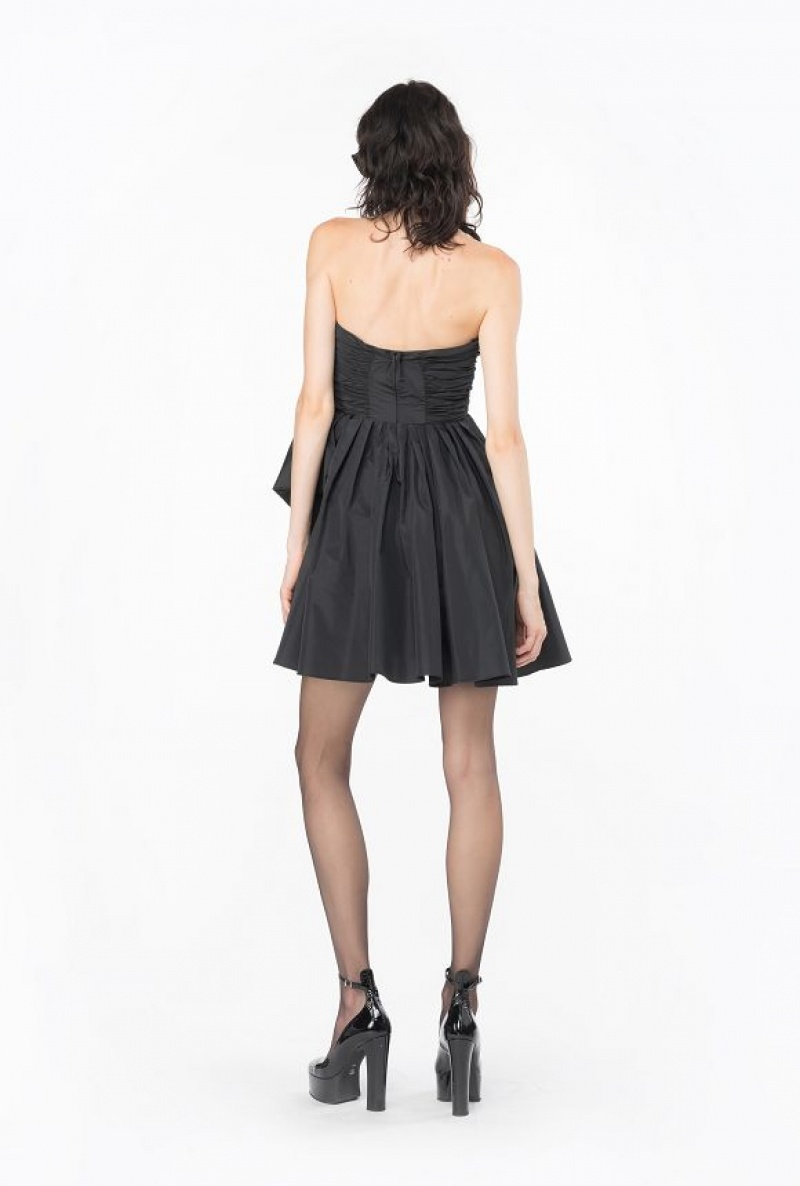 Pinko Mini Taffeta Dress LIMO BLACK | SN-PKO33053