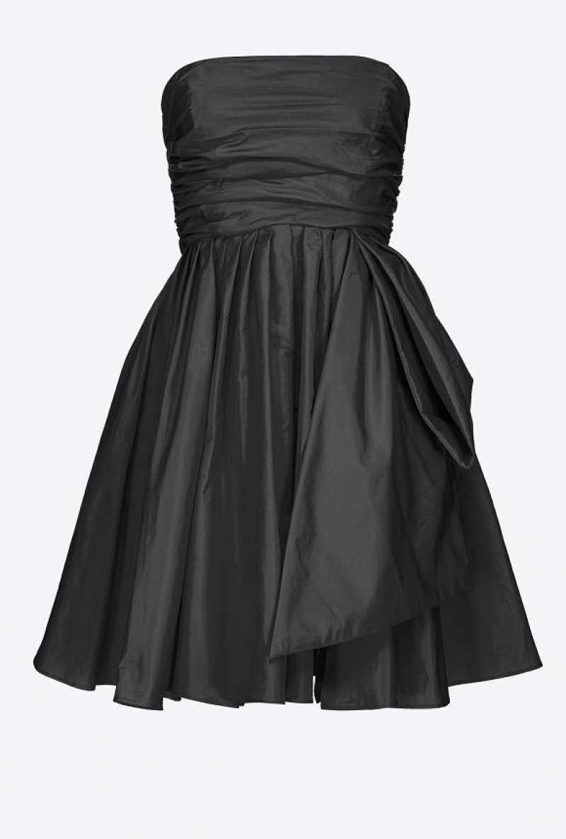 Pinko Mini Taffeta Dress LIMO BLACK | SN-PKO33053