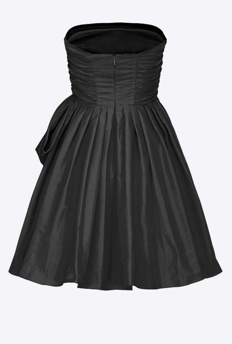 Pinko Mini Taffeta Dress LIMO BLACK | SN-PKO33053