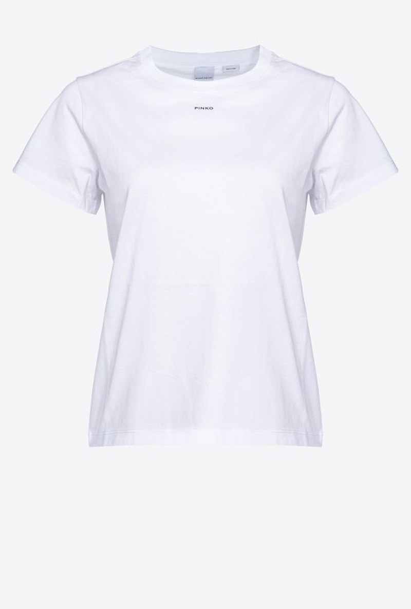 Pinko Mini-logo T-shirt BRIGHT WHITE | SN-PKO33225