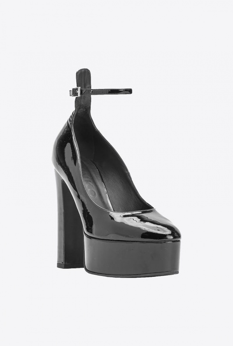 Pinko Patent Leather Mary Janes LIMO BLACK | SN-PKO34151