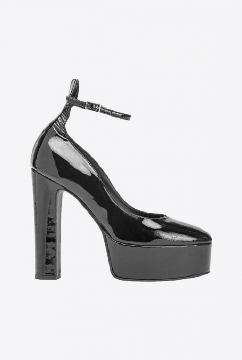 Pinko Patent Leather Mary Janes LIMO BLACK | SN-PKO34151