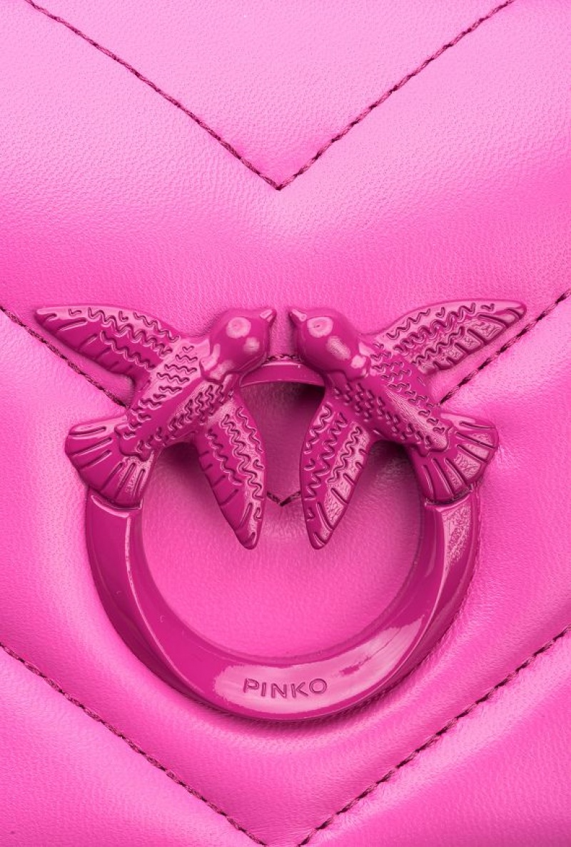 Pinko Pinko Galleria Mini Love Bag Click Big Chevron Opposite STRAWBERRY+COLOUR CONTRASTING COLOUR | SN-PKO32705