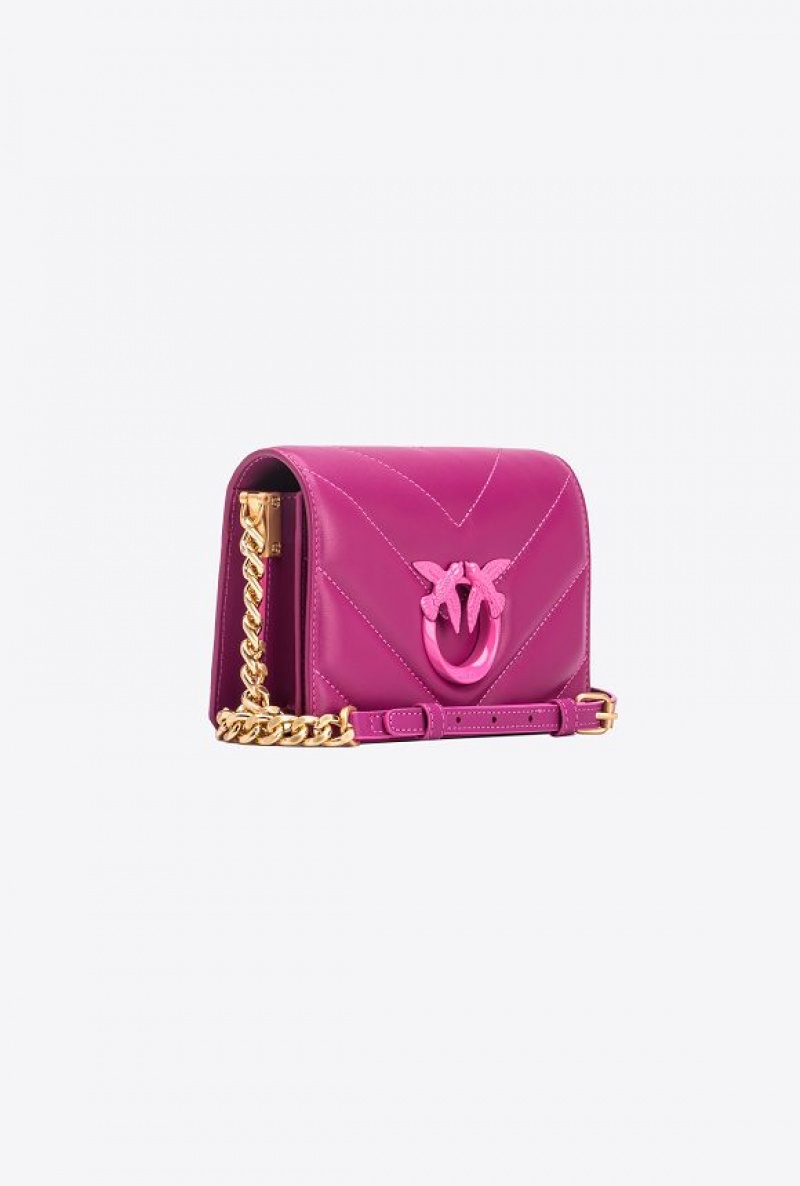 Pinko Pinko Galleria Mini Love Bag Click Big Chevron Opposite BATON ROUGE+COLOUR CONTRASTING COLOUR | SN-PKO32930