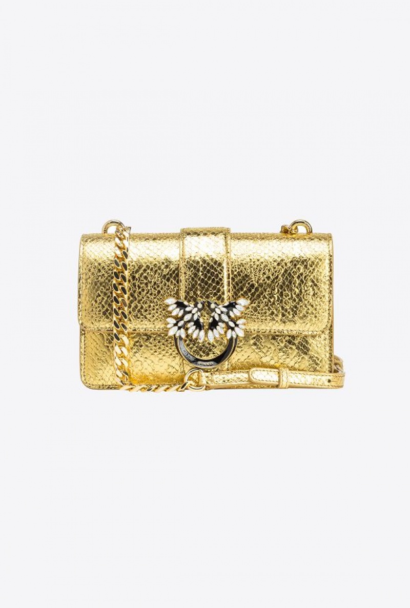 Pinko Pinko Galleria Mini Love Bag One In Punched Reptile Skin ZZLY | SN-PKO32912