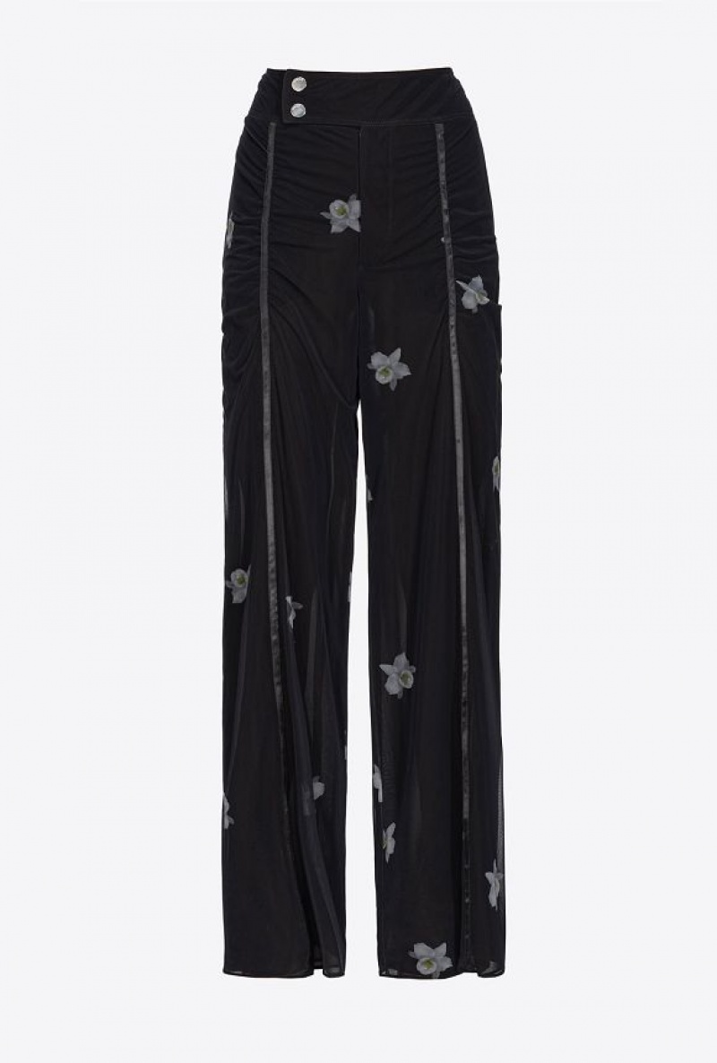 Pinko Pinko Reimagine Tulle Trousers By Patrick Mcdowell BLACK/WHITE | SN-PKO33721