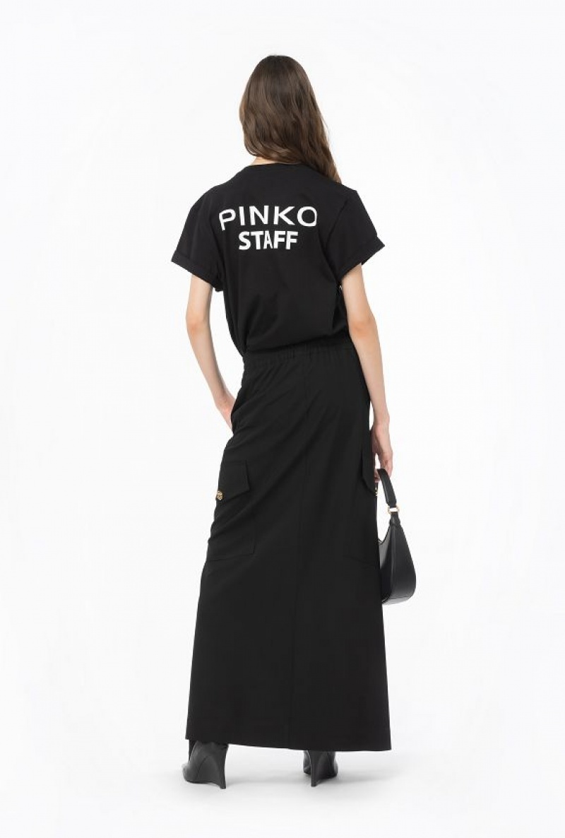 Pinko Pinko Staff T-shirt BLACK/WHITE | SN-PKO33378