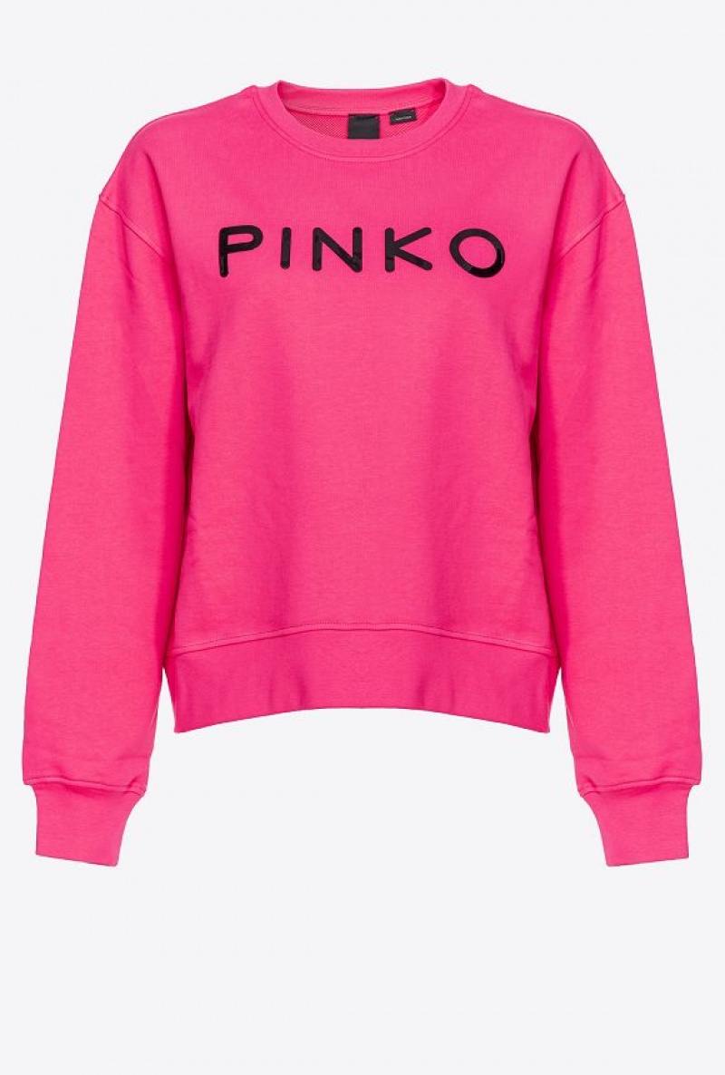 Pinko Pinko-print Sweatshirt BEETROOT | SN-PKO33521