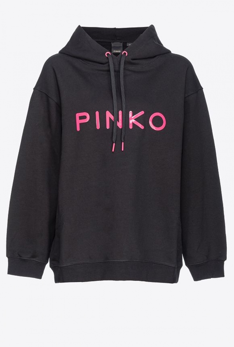 Pinko Pinko-print Sweatshirt LIMO BLACK | SN-PKO33497