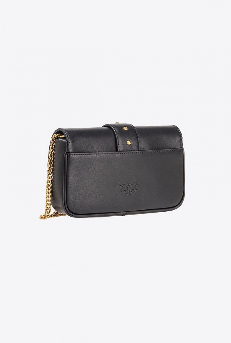 Pinko Pocket Love Bag One Simply BLACK-ANTIQUE GOLD | SN-PKO32459