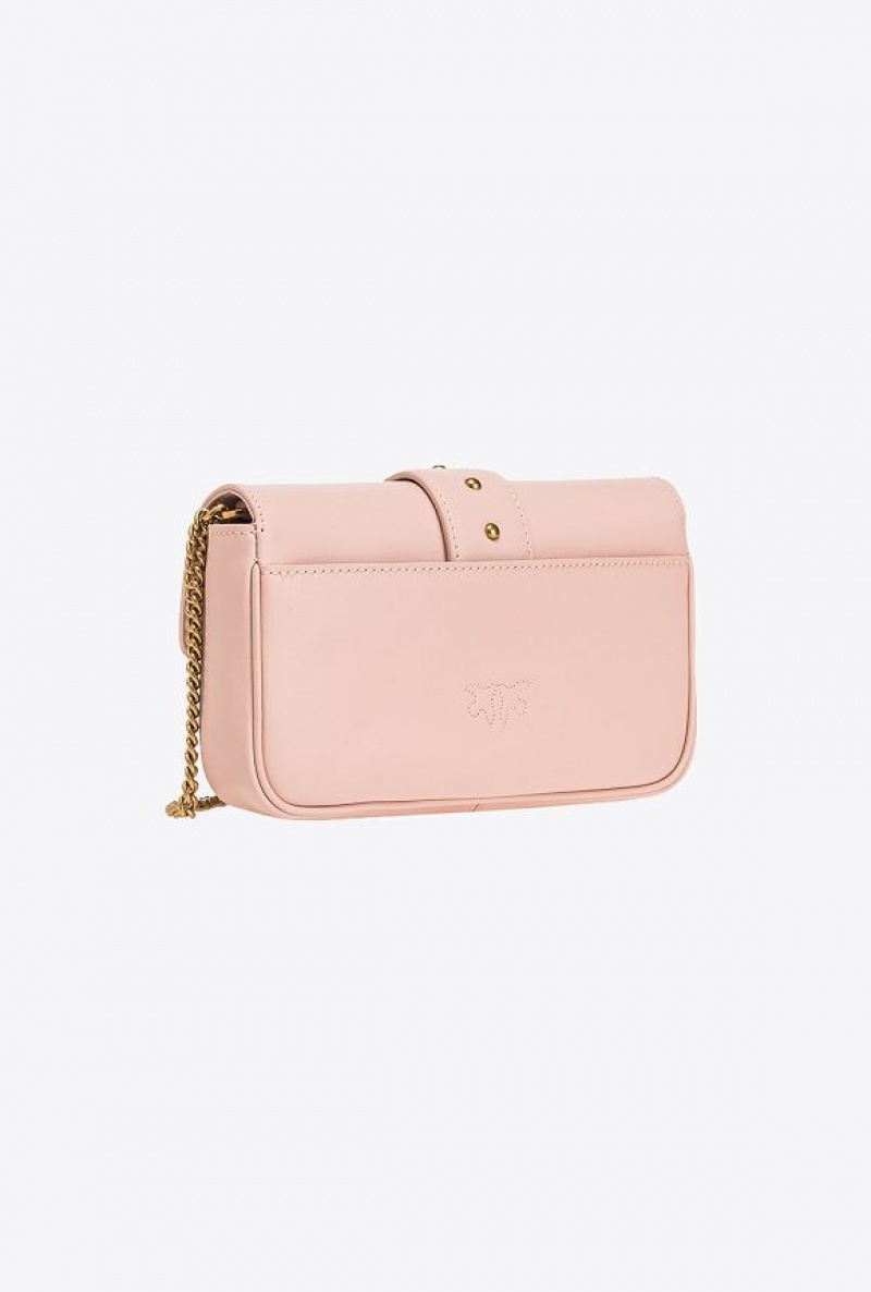 Pinko Pocket Love Bag One Simply PINK/DUSTY PINK-ANTIQUE GOLD | SN-PKO32460