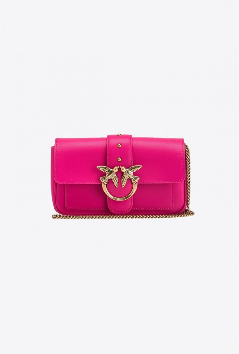 Pinko Pocket Love Bag One Simply PINKO PINK-ANTIQUE GOLD | SN-PKO32779