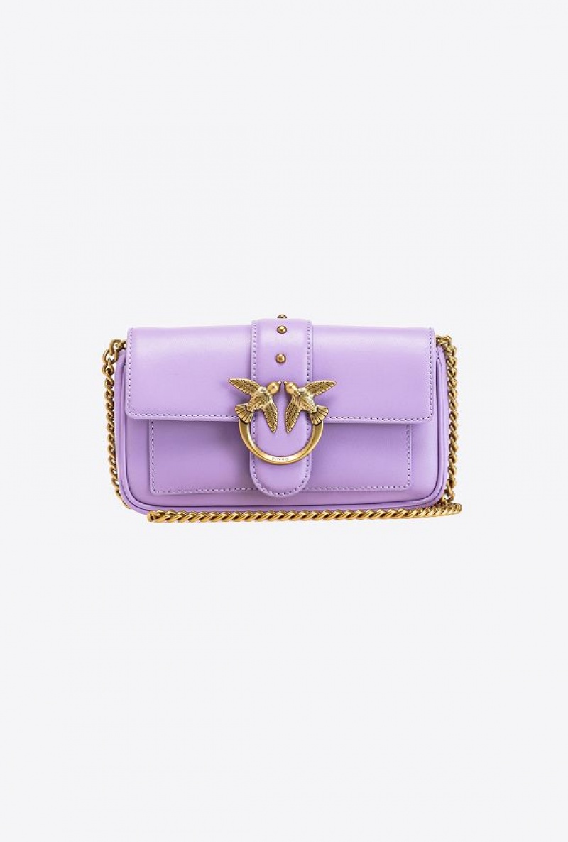 Pinko Pocket Love Bag One Simply PURPLE TULIP-ANTIQUE GOLD | SN-PKO32455