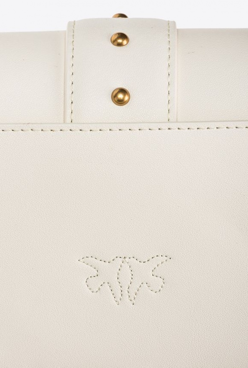 Pinko Pocket Love Bag One Simply WHITE+WHITE-ANTIQUE GOLD | SN-PKO32456