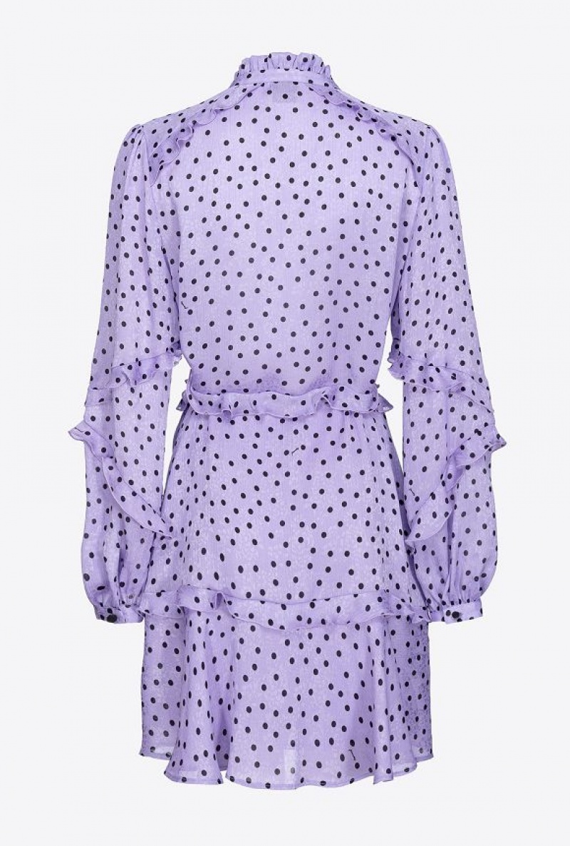 Pinko Polka Dot-print Mini Dress VERO BLU - REATTIVO | SN-PKO33028