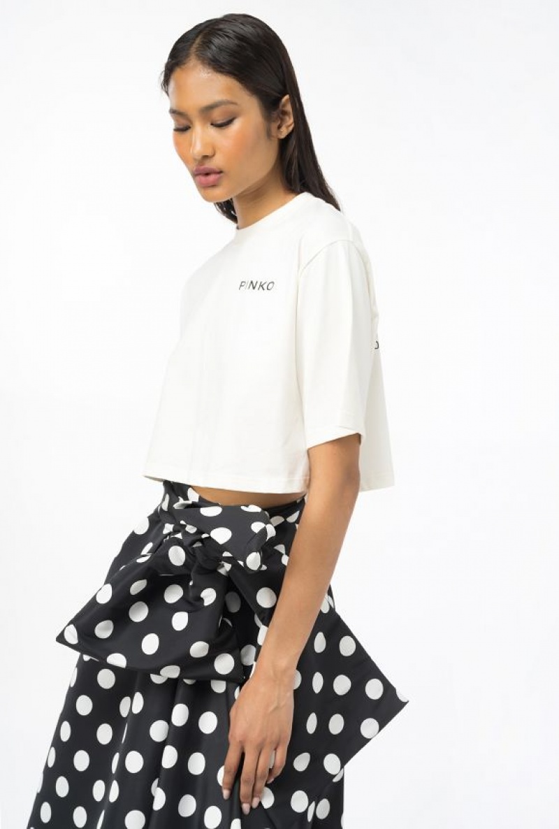 Pinko Polka-dot Maxi Skirt BLACK/WHITE | SN-PKO33969