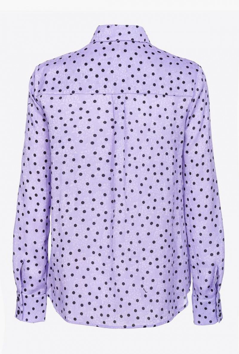 Pinko Polka-dot Shirt VERO BLU - REATTIVO | SN-PKO33158