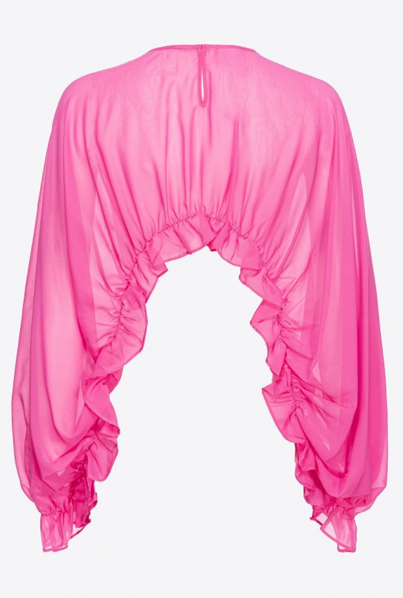 Pinko Ruffled Shrug FUCHSIA PURPLE | SN-PKO34387