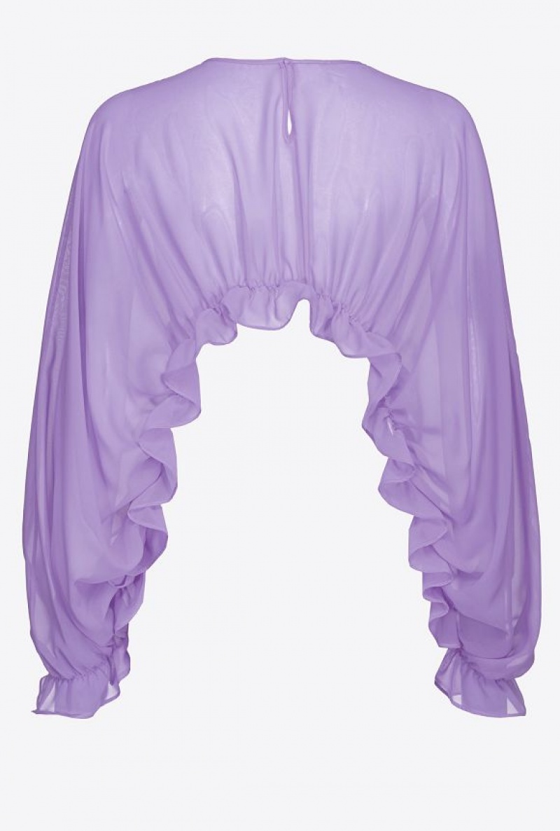 Pinko Ruffled Shrug LISIANTHUS LILAC | SN-PKO34386