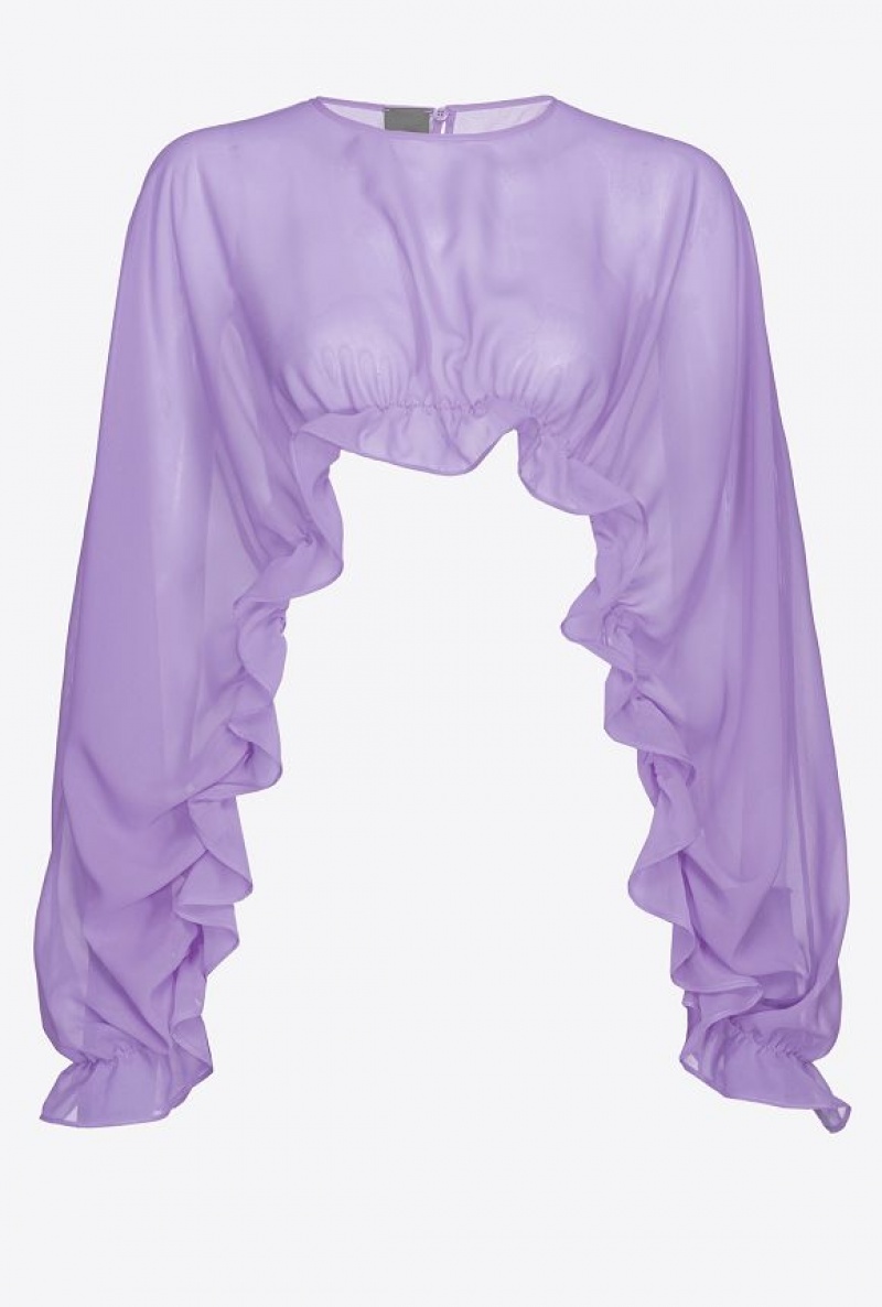 Pinko Ruffled Shrug LISIANTHUS LILAC | SN-PKO33279