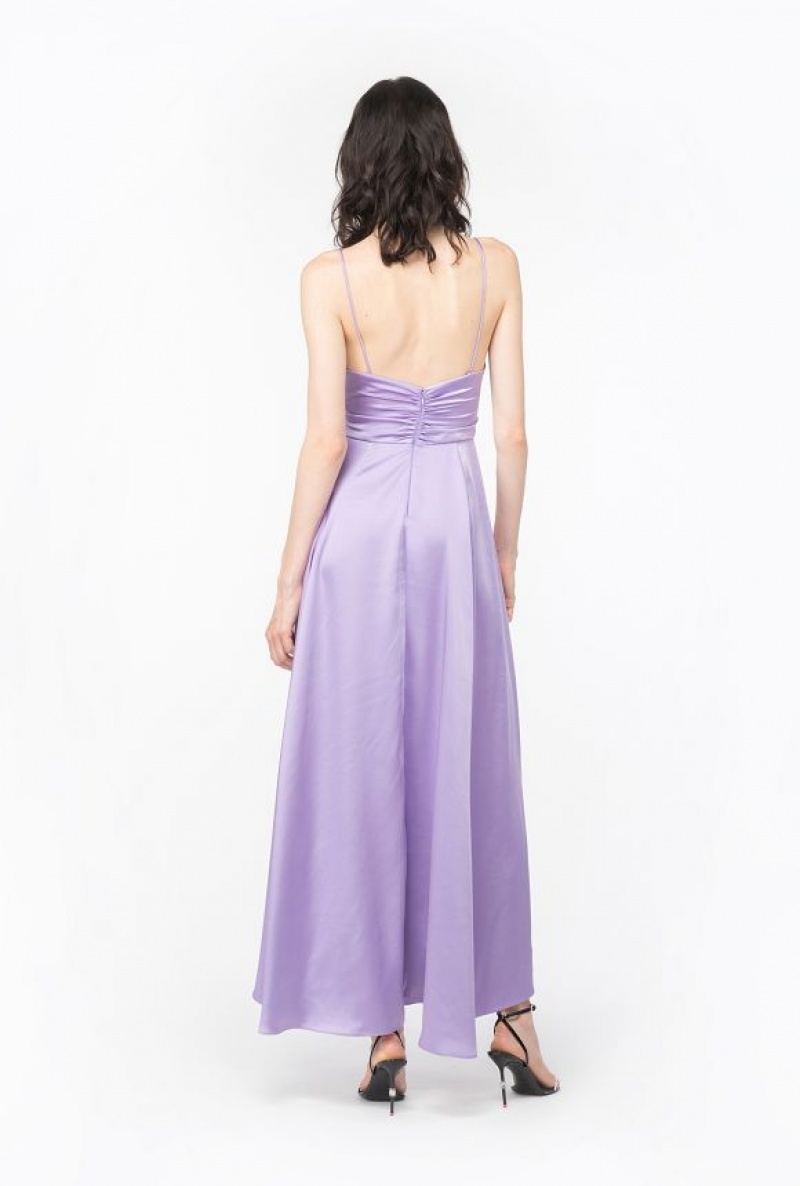 Pinko Satin Lingerie Dress LISIANTHUS LILAC | SN-PKO33035