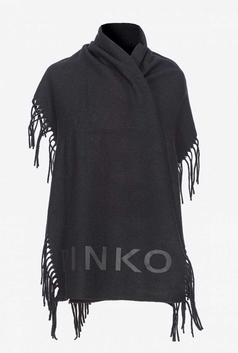 Pinko Scarf With Fringing LIMO BLACK | SN-PKO34396