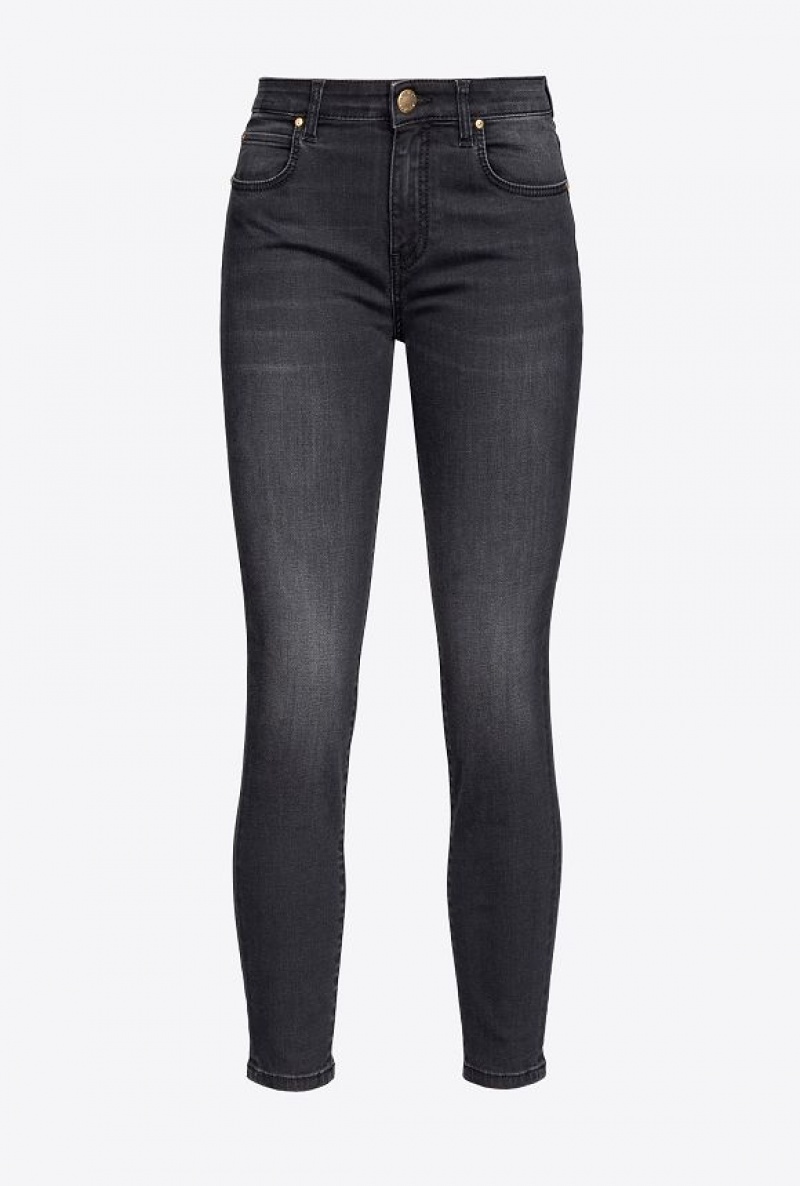 Pinko Skinny Black Stretch Denim Jeans LIMO BLACK | SN-PKO34011