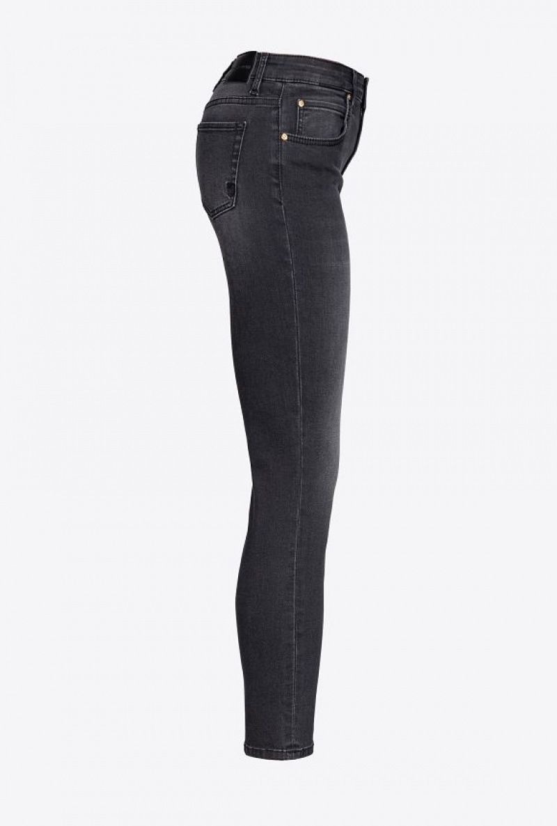 Pinko Skinny Black Stretch Denim Jeans LIMO BLACK | SN-PKO34011