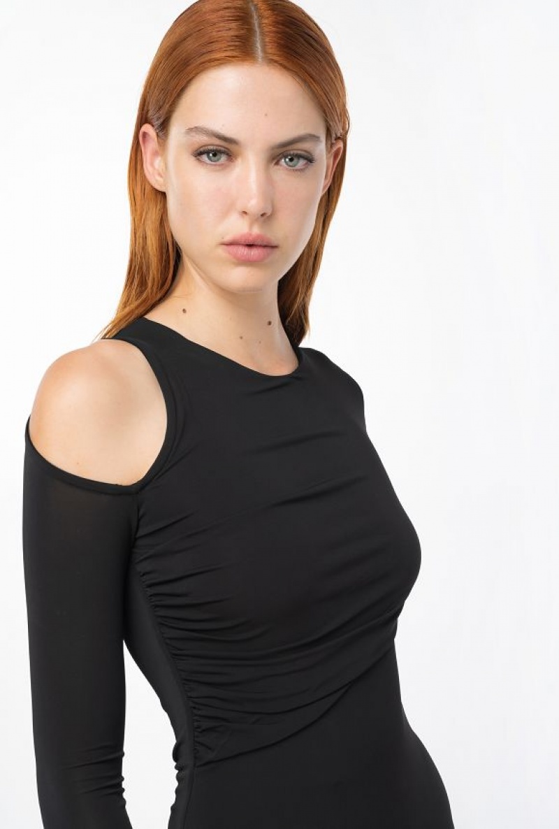 Pinko Slim-fit Mini Dress LIMO BLACK | SN-PKO33019