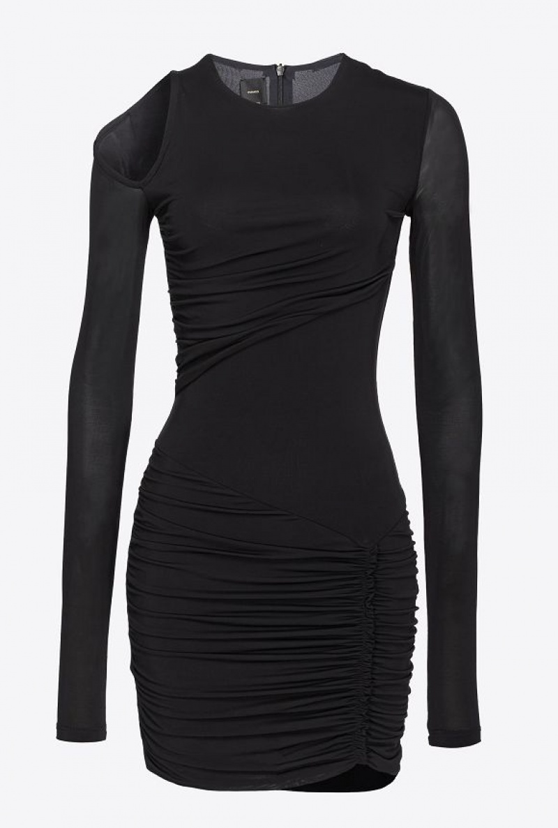 Pinko Slim-fit Mini Dress LIMO BLACK | SN-PKO33019