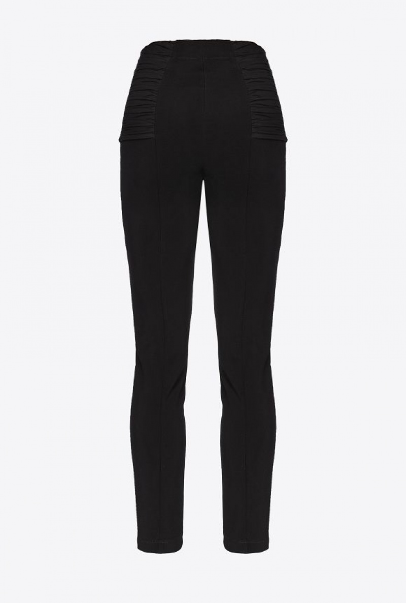 Pinko Slim-fit Trousers With Zip LIMO BLACK | SN-PKO33806