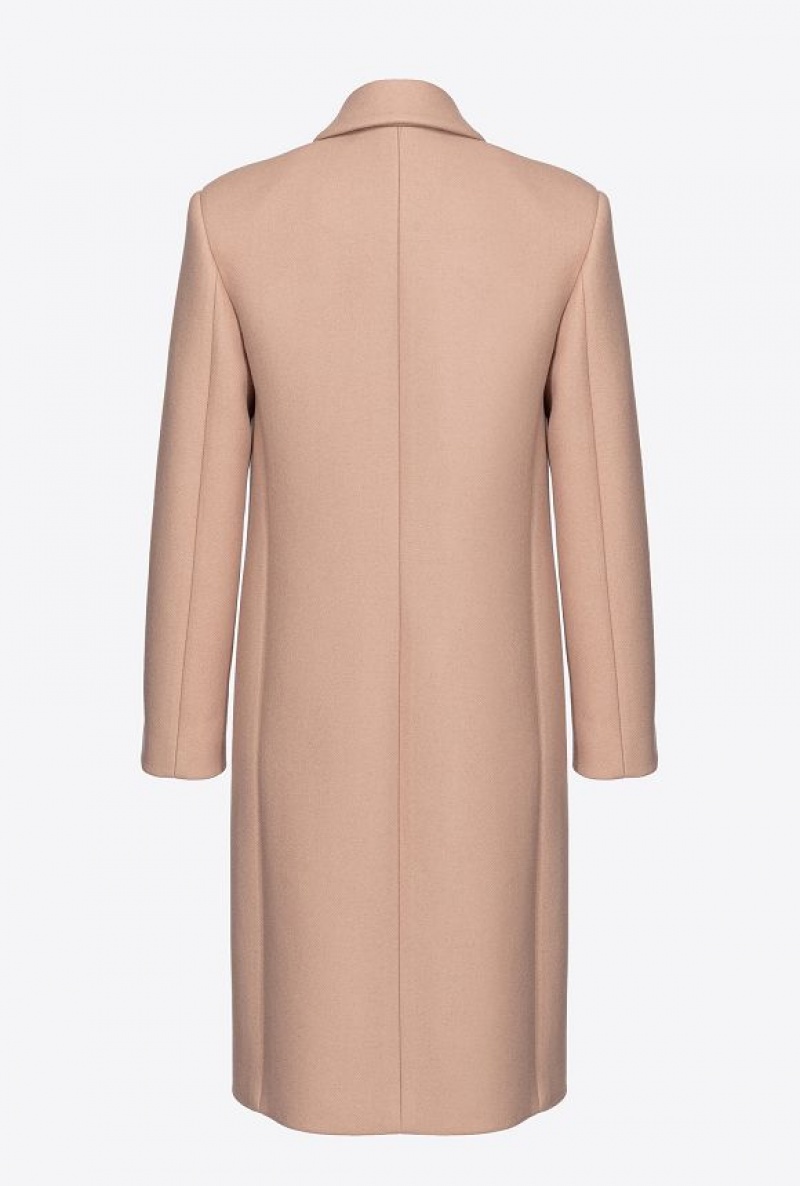 Pinko Straight-cut Cloth Coat MOCHA CAMEL | SN-PKO33629