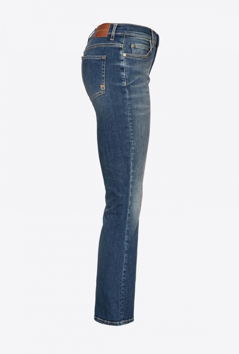 Pinko Stretch Denim Bootcut Jeans DARK DIRTY WASH | SN-PKO34004