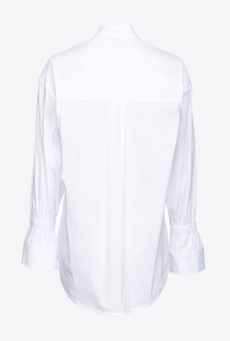 Pinko Stretch Poplin Shirt BRIGHT WHITE | SN-PKO33170