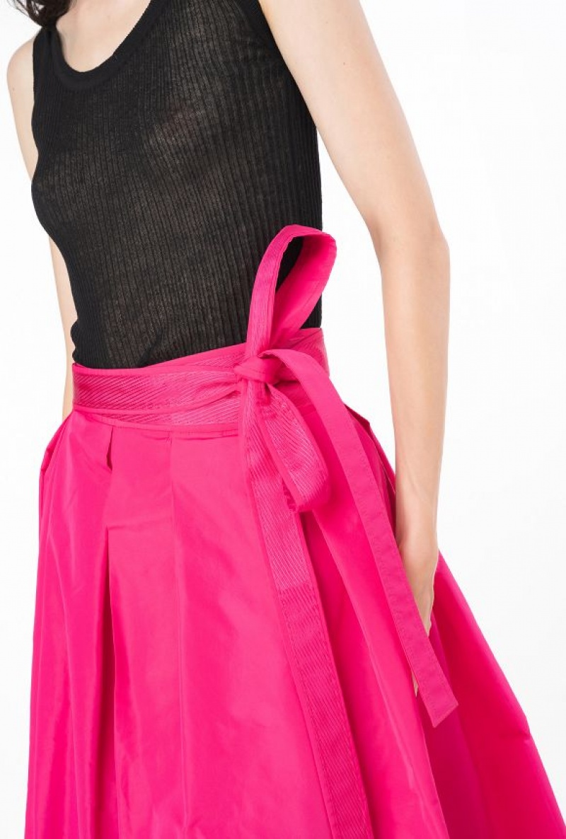 Pinko Taffeta Maxi-skirt BEETROOT | SN-PKO34093