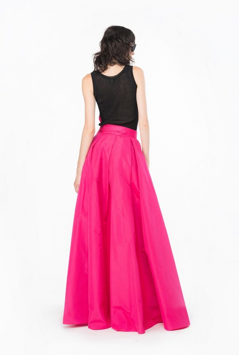 Pinko Taffeta Maxi-skirt BEETROOT | SN-PKO34093